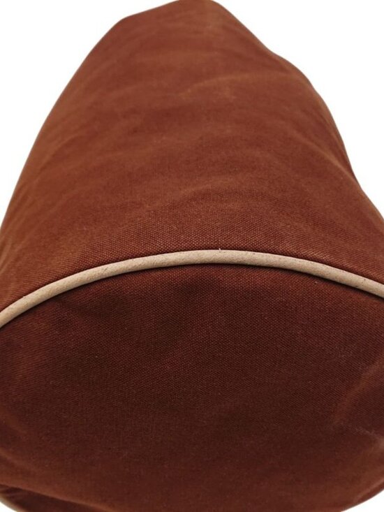 Hermes Polochonmimil Shoulder Bag Brown Canvas Drawstring - Picture 8 of 16